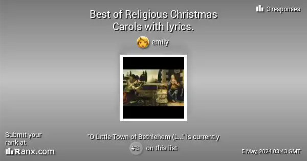 Best of Religious Christmas Carols with lyrics. - O Little Town of Bethlehem (Lewis Redner, 1868)